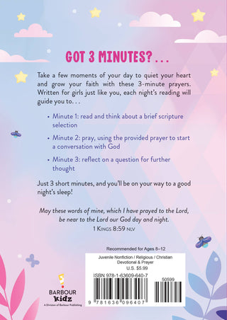 3-Minute Bedtime Prayers for Girls- Bible,Christian,Devotion,devotional,GIFT,gift idea,GIFT IDEAS,GIFT SET,gifts,pray,PRAYER,prayer journal,Praying-Ace of Grace Women's Boutique