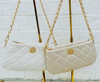 Caroline Hill Livi Quilted Crossbody- bags, cream purse, CROSSBODY PURSE-Ace of Grace Women's Boutique
