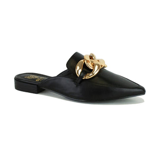 Black Mules with Gold Chain-shoe- chain,FOOTWEAR,gold chain,Mule,shoe,Shoes-Ace of Grace Women's Boutique