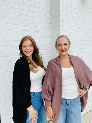 Scuba Cocoon Style Cardigan-Sweater- cardigan,COMFY,JACKET,Lulu,outerwear,Scuba,Tops-Ace of Grace Women's Boutique