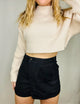 Washed Black Classic Denim Cargo Skort- black Skort, denim skort, FALL, fall clothes, fall skirt, fall transition, game day skort, skort, wrap skort-Ace of Grace Women's Boutique