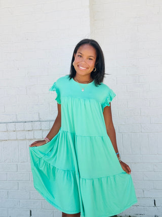 Ruffle Sleeve Tiered Dress Ace of Grace Boutique Ruffle Sleeve Tiered Dress Ace of Grace Boutique