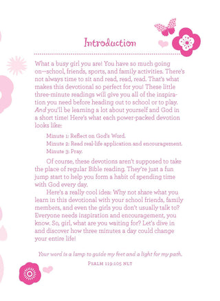 3-Minute Devotions For Girls- Bible,Christian,Devotion,devotional,GIFT,gift idea,GIFT IDEAS,GIFT SET,gifts,pray,PRAYER,prayer journal,Praying-Ace of Grace Women's Boutique