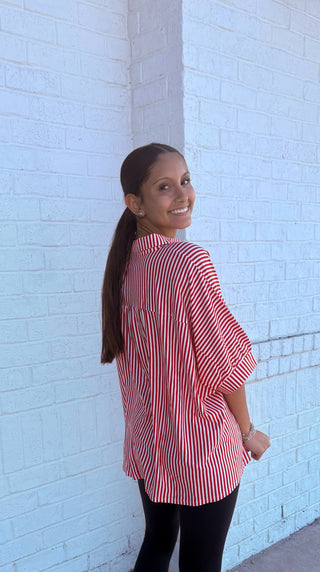 Woven Striped Boxy Top | Multiple colors- clothing,Curvy,ROOMY,Seasonal,Stripe,STRIPED,STRIPED TOP,stripes,Tops-Ace of Grace Women's Boutique