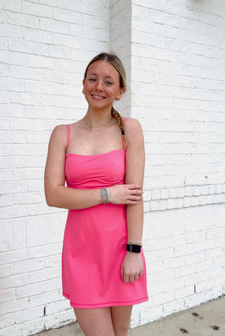 Pink Cami Active Dress- active,active romper,dresses & rompers,NEW-Ace of Grace Women's Boutique