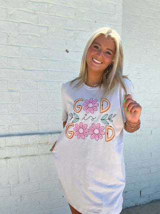 God is Good Graphic Tee- Curvy, God, graphic, graphic tshirt, Tops, TSHIRT-Ace of Grace Women's Boutique