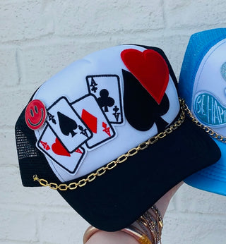 Embellished Trucker Hats- Accessories, accessory, hair accessory, HAT, hats, MadelynnGrace, trucker hat, trucker hats-Black-Ace of Grace Women's Boutique