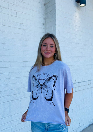 Butterfly Graphic Tee- butterflies, butterfly, butterfly tee, clothing, graphic, graphic T-shirt, GRAPHIC TEE, Graphic Tees, graphic tshirt, Tops-Ace of Grace Women's Boutique