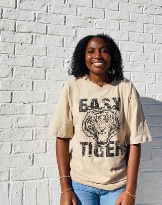 Easy Tiger Oversized Graphic Tee- clothing, Curvy, graphic, graphic T-shirt, GRAPHIC TEE, Graphic Tees, graphic tshirt, oversized, OVERSIZED TEE, OVERSIZED TOP, TIGER, TIGER GRAPHIC TEE, Tops-Ace of Grace Women's Boutique