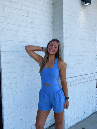 One Piece Cut Out Athletic Romper- Athleisure, athlete, athletic, athletic one piece, athletic romper, clothing, dresses & rompers, Free people, Runsie-Ace of Grace Women's Boutique