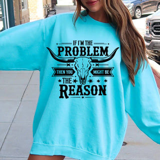 If I’m the Problem Sweatshirt (Custom)- COMFY,comfy sweatshirt,Curvy,PLUS,plus size,plus size sweatshirt,plus sweatshirt,sweatshirt,SWEATSHIRTS,Tops-Ace of Grace Women's Boutique