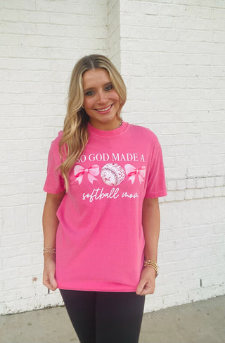Softball Mom Graphic Tee- COMFORT COLOR,Curvy,graphic T-shirt,GRAPHIC TEE,Graphic Tees,graphic tshirt,MAMA,mama shirt,mama top,MOM,mom top,Momma,plus size,plus size graphic tee,PLUS SIZE TOP,softball,Tops-Ace of Grace Women's Boutique