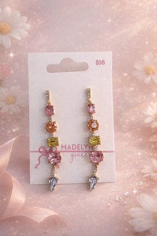 MADELYNN GRACE Pretty in Pastels Earrings- COLOR,COLORFUL EARRINGS,COLORS,Dangle,EARRINGS,Jewelry,MadelynnGrace-Ace of Grace Women's Boutique