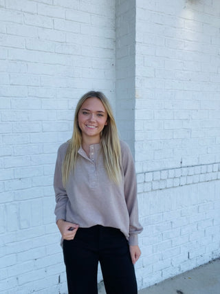 Oversized Henley Sweater- Curvy, Hacci, Henley, oversized, oversized sweater, oversized sweatshirt, OVERSIZED TEE, OVERSIZED TOP, SOFT, soft shirt, SOFT TEE, soft top, Softstream, Softstreme, Tops-Ace of Grace Women's Boutique