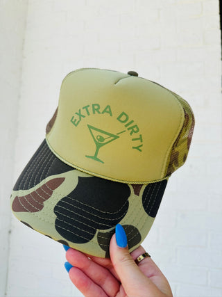 Extra Dirty Martini Trucker Hat- Accessories,accessory,camo hat,HAT,hats,trucker hat,trucker hats-Ace of Grace Women's Boutique