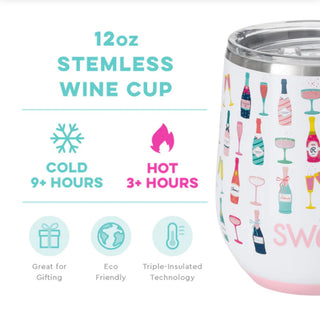 Swig Pop Fizz Stemless Wine Cup (12oz)- Accessories, gifts, SWIG, swig cups, swig life, swig wine, WINE, WINE CUP-Ace of Grace Women's Boutique