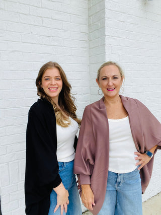 Scuba Cocoon Style Cardigan-Sweater- cardigan,COMFY,JACKET,Lulu,outerwear,Scuba,Tops-Ace of Grace Women's Boutique