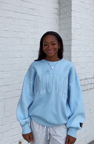 LULU MAC Sweatshirt - Mono Light Blue- clothing,Curvy,Lulu,Lulu mac,Tops-Ace of Grace Women's Boutique