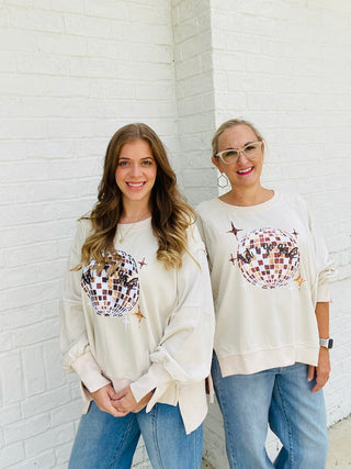 Let’s Go Girls Oversized Pullover- clothing,DISCO,Lets go girls,oversized,oversized sweatshirt,OVERSIZED TEE,OVERSIZED TOP,Tops-Ace of Grace Women's Boutique