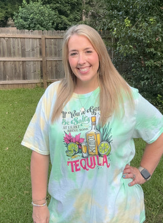 If You’re Gonna Be Salty Tee- Curvy, graphic, graphic T-shirt, GRAPHIC TEE, Graphic Tees, graphic tshirt, plus size graphic tee, Salty, tequila, TIE DYE, tie dye shirt, tie dye top, Tops-Ace of Grace Women's Boutique