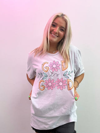 God is Good Graphic Tee- Curvy, God, graphic, graphic tshirt, Tops, TSHIRT-Ace of Grace Women's Boutique