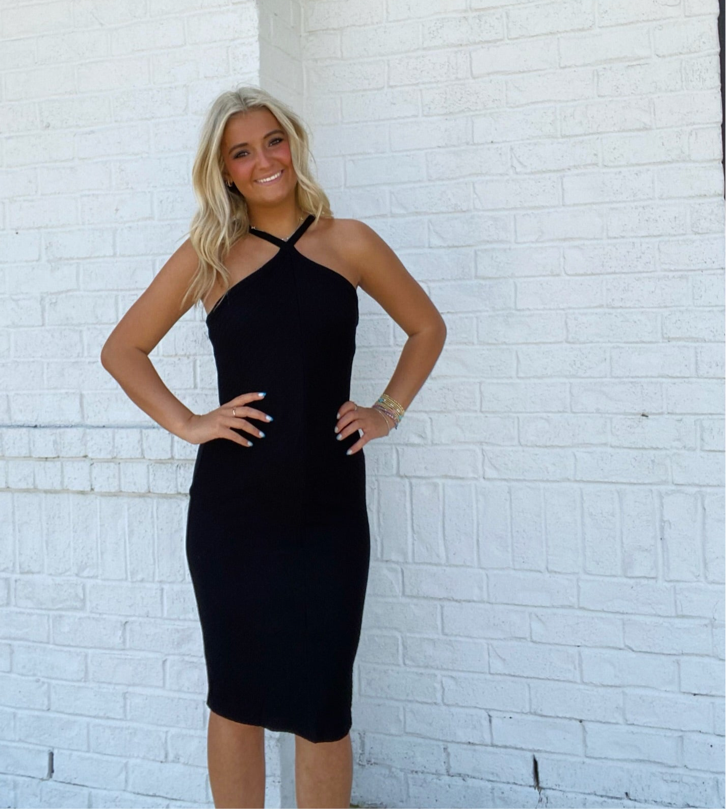 Textured Halter Midi Dress Ace of Grace Boutique Textured Halter Midi Dress Ace of Grace Boutique