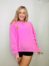 Pink Happy Face Pullover- -Ace of Grace Women's Boutique