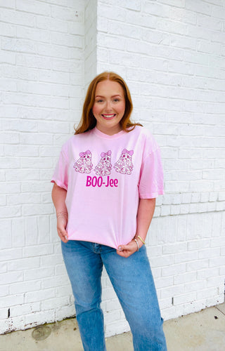 Boo-Jee T-Shirt- BOO, COMFORT COLOR, Curvy, FALL, fall clothes, fall transition, ghost, ghosts, HALLOWEEN, halloween shirt, Halloween tshirt, Madelynn, MadelynnGrace, Seasonal, Tops-Ace of Grace Women's Boutique