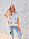 Gold Football Short Sleeve Top- game, game day, Game day shirt, game days, gameday-Ace of Grace Women's Boutique
