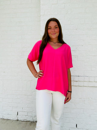 V-Neck Dolman Top- Curvy, Perfect for work, Tops, work, WORK SHIRT, WORK TOP, WOVEN, WOVEN TOP-Ace of Grace Women's Boutique