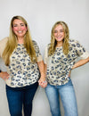 Short Sleeve Cheetah Sequin Pocket Top- CHEETAH, CHEETAH PRINT, CHEETAH TOP, PLUS SIZE TOP, sequin pocket, TOP-Ace of Grace Women's Boutique