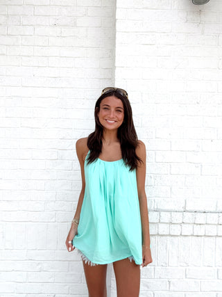 Pleated Spaghetti Strap Tank- Curvy,PLEATED,PLUS,plus size,summer,summer tank,SUMMER TOP,tank,tank top,Tops-Ace of Grace Women's Boutique