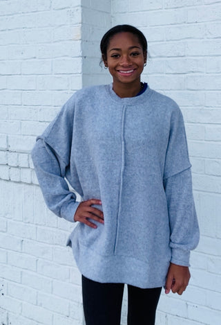 Soft Oversized Hacci Top- Curvy,Hacci,oversized,oversized sweater,oversized sweatshirt,OVERSIZED TEE,OVERSIZED TOP,PLUS,plus size,plus size sweater,pullover,SWEATER,Tops-Ace of Grace Women's Boutique