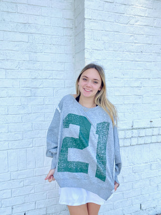 21 Varsity Pullover- 21, clothing, Free people, pullover, Tops, Varsity-Ace of Grace Women's Boutique