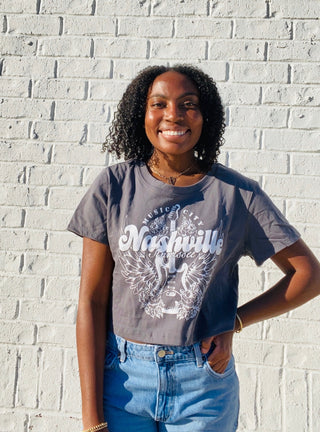 Music City Nashville Graphic Tee- clothing, graphic, graphic T-shirt, GRAPHIC TEE, Graphic Tees, graphic tshirt, music, nashville, Tops-Ace of Grace Women's Boutique