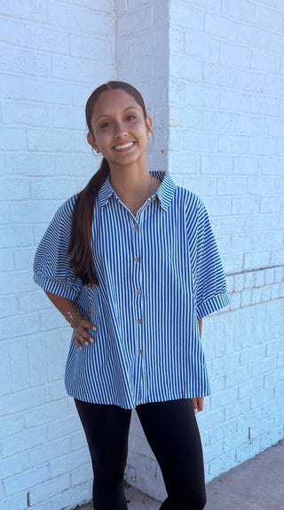 Woven Striped Boxy Top | Multiple colors- clothing,Curvy,ROOMY,Seasonal,Stripe,STRIPED,STRIPED TOP,stripes,Tops-Ace of Grace Women's Boutique