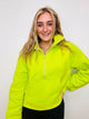 Funnel Neck Half Zip Pullover- half zip, JACKET, lime, LIME GREEN, LIME GREEN SWEATSHIRT, LIME TOP, pullover-Ace of Grace Women's Boutique
