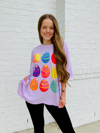 Sparkly Rhinestone Easter Egg Shirt- bunny, BUNNY GRAPHIC TEE, Easter, EASTER GRAPHIC TEE, Eggs, Seasonal-Ace of Grace Women's Boutique