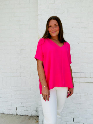 V-Neck Dolman Top- Curvy, Perfect for work, Tops, work, WORK SHIRT, WORK TOP, WOVEN, WOVEN TOP-Ace of Grace Women's Boutique