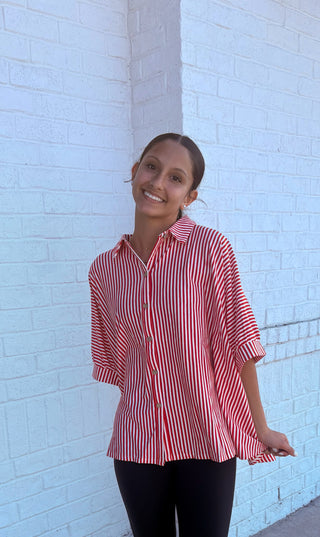 Woven Striped Boxy Top | Multiple colors- clothing,Curvy,ROOMY,Seasonal,Stripe,STRIPED,STRIPED TOP,stripes,Tops-Ace of Grace Women's Boutique