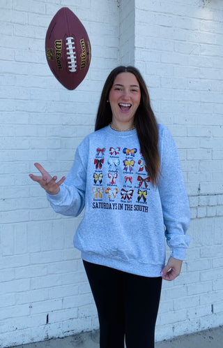 Saturdays in the South Sweatshirt- clothing, Curvy, football, Madelynn, MadelynnGrace, SEC, sweatshirt, SWEATSHIRTS, Tops-Ace of Grace Women's Boutique