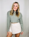 Cream Faux Leather Stud Skort- CREAM, cream skort, cream studded skort, FALL, fall skirt, fall transition, game day skort, LEATHER SKORT, skort, studded, STUDS, wrap skort-Ace of Grace Women's Boutique
