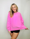 Pink Happy Face Pullover- -Ace of Grace Women's Boutique