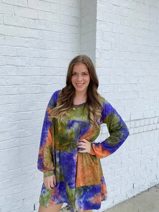 Tie Dye Knit Tiered Dress- clothing,Curvy,dress,dresses & rompers,SOFT,Softest,TIE DYE,tie dye dress-Ace of Grace Women's Boutique