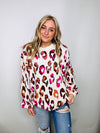 Classic Cream Cheetah Sweater- knit sweater, leopard sweater, SWEATER.-Ace of Grace Women's Boutique