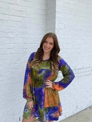 Tie Dye Knit Tiered Dress- clothing,Curvy,dress,dresses & rompers,SOFT,Softest,TIE DYE,tie dye dress-Ace of Grace Women's Boutique