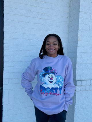 Lavender Frosty Snowman Sweatshirt- christmas sweatshirt,comfy sweatshirt,Frosty,Seasonal,Snowman,Tops-Ace of Grace Women's Boutique