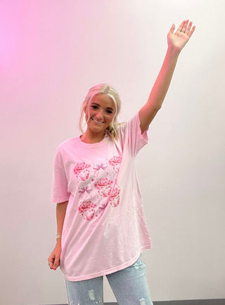 MADELYNN GRACE Disco Cowgirl Tee- clothing, COMFORT COLOR, cowgirl, DISCO, DISCO BALL, MadelynnGrace-Ace of Grace Women's Boutique