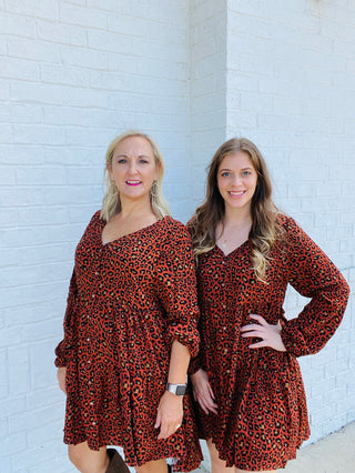 Animal Print Tiered Dress- animal,ANIMAL PRINT,BUTTON UP DRESS,CHEETAH DRESS,church dress,curv,Curvy,dress,dresses & rompers,Dressy,FALL,fall clothes,fall transition,LEOPARD DRESS,Midi Dress,mini dress,PLUS,plus dress,plus size-Ace of Grace Women's Boutique