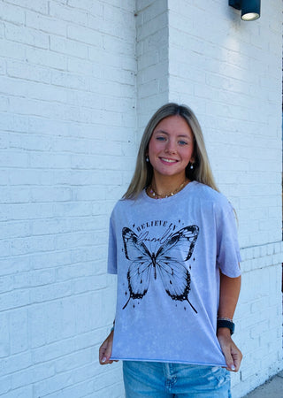 Butterfly Graphic Tee- butterflies,butterfly,butterfly tee,clothing,graphic,graphic T-shirt,GRAPHIC TEE,Graphic Tees,graphic tshirt,Sale,Tops-Ace of Grace Women's Boutique